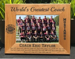 Personalized Engraved // Football Coach // Picture Frame - Picture 1 of 2