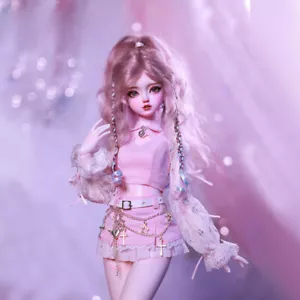 Bambola Bjd 1/4 gruppo ragazza gonna rosa buona ragazza bambola snodata a sfera bambola Bjd set completo - Foto 1 di 8