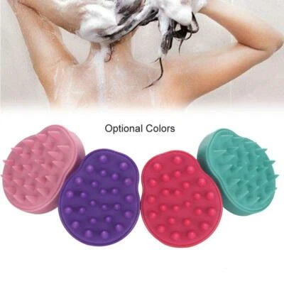 EE. UU.| Champú de silicona cuero cabelludo ducha lavado corporal masajeador cabello cepillo peine Foto 1 de 3