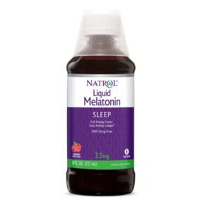 Natrol Liquid Melatonin for Sleep Supplement Berry Flavor 2.5 mg 8 oz Pack of 6 - Picture 1 of 2