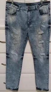 Men's Bleecker & Mercer Blue Skinny Fit Jeans Size 38x34 - Picture 1 of 3