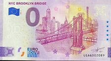 BILLET 0 EURO NYC BROOKLYN BRIDGE ETATS UNIS 2023   NUMERO DIVERS