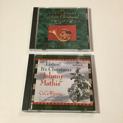 Hallmark 2 CD Christmas Lot Celebrate Christmas Sandi Patti Listen Its Christmas - Image 1 of 4