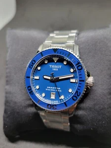 Tissot Seastar 1000 30 Bar 36mm Bblue Dial T1202101104100 - Picture 1 of 4