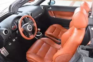 For Audi TT MK1 (1999-2006) Burnt Orange Leather Replacement Seat Covers - Picture 1 of 10