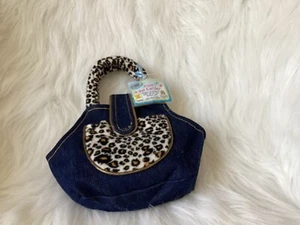 WEBKINZ SPARKLE DENIM PET CARRIER PURSE - NEW WITH SEALED CODE - Picture 1 of 3