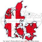 DANIA Mapa kraju-Flaga, Duńska karta-Flaga Naklejka samochodowa Naklejka winylowa