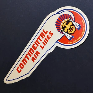 Gepäckaufkleber *** ORIGINAL VINTAGE *** um 1930 Continental Air Lines Airlines - Bild 1 von 3