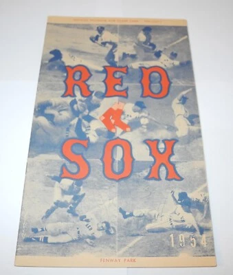 1954 Boston Red Sox White Sox Baseball Scorecard Program Scored 6/3 Williams HR - Image 1 of 4