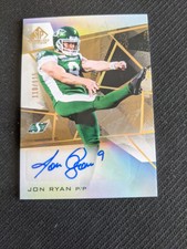 2021 UPPER DECK CFL SP GAME USED JON RYAN A-JR #ed 110/115 AUTO AUTOGRPAH