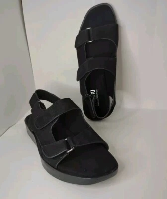 NUEVA Sandalia Munro Kalani Talla 7.5 M US Comfort Slingback Negra Tumbled Nubuck Foto 1 de 4