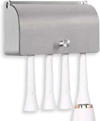 Toothbrush Holder 304 Stainless Steel Dustproof Wall Mounted Self Adhesive Tooth - Image 1 of 4