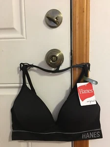 NEW WOMEN SIZE X-LARGE HANES ORIGINALS RIB CONTOUR COMFORTFLEX FIT BRALETTE - Picture 1 of 8