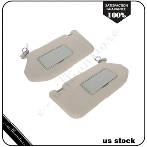 Gray Left Right Sun Visor W/Lamp for Nissan 13-18 Pathfinder 14-17 Infiniti QX60 - Picture 1 of 12