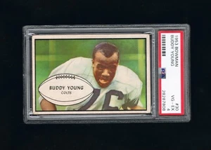 1953 Bowman BUDDY YOUNG PSA graded football card Baltimore Colts New York Yanks - Picture 1 of 1