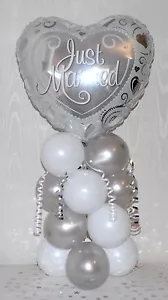 GIORNO MATRIMONIO - APPENA SPOSATO - DISPLAY PALLONCINO IN LAMINA - CENTROTAVOLA - Foto 1 di 4