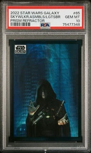 2022 Topps Star Wars Galaxy Luke Skywalker Assembles Lightsaber Prism /75 PSA 10 - Picture 1 of 3