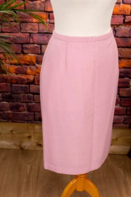 Vintage Original 60er Jupe Crayon Rose Wollmix Rockabella S - Photo 1/4