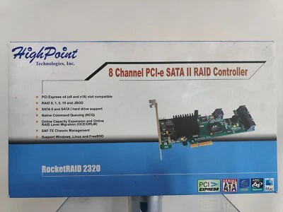 HighPoint RocketRaid 2320 8 Channel PCI Express SATA II Raid Controller - Image 1 of 4
