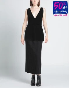 RRP€256 SPACE SIMONA CORSELLINI Peplum Top IT46 US10 XL Black Sleeveless V-Neck - Picture 1 of 5