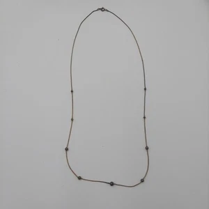 Goldtone Chain with Metal Beads Necklace 24" - Picture 1 of 4