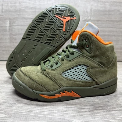 Nike Niños Air Jordan 5 Retro Medio Verde Ejército Tenis Zapatos Talla 13C 4480889-308 Foto 1 de 4