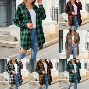 Vintage Plaid Shirt Jacket for Women Perfect for Shopping and Gatherings - Picture 1 of 96