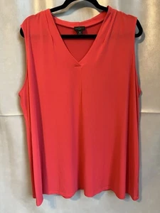 Worthington Damen rot/orange Business ärmellose Bluse Größe 2X - Bild 1 von 6