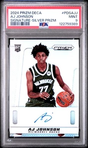 2024 Panini Prizm Deca Signatures Aj Johnson Rookie Silver Auto SP - PSA 9 - Picture 1 of 2