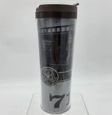 Starbucks 16oz Travel Tumbler Pike Place First Store 1971 Made in USA Cup 2012 - Image 1 of 4