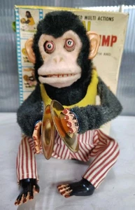 Vintage Musical Jolly Chimp suona piatti Daishin Japan in scatola #7061 per ricambi - Foto 1 di 18