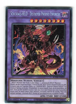 Yugioh SCHICKSALS-HELD - DESTROYER PHOENIX ENFORCER , bode-de039 Secret Rare - Bild 1 von 2
