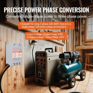 Single To 3 Phase Converter Digital Phase Converter 4 To 5 Horsepower 2.2 Hot - Picture 1 of 12
