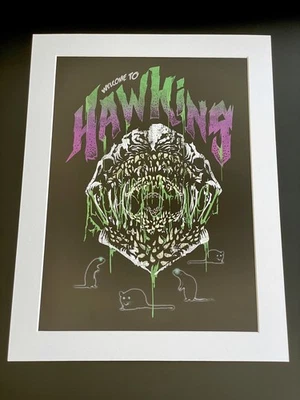 Stranger Things • ’Welcome To Hawking' Print • Mounted • Official • New - Image 1 of 2