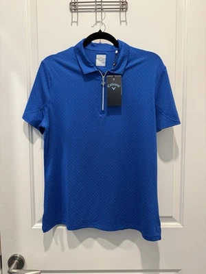 Camisa Polo Callaway 1/4 Cremallera Para Mujer Grande Azul Brezo Manga Corta Golf Foto 1 de 4
