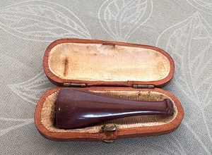 ANTICO BOCCHINO PIPA PER FUMO CON CUSTODIA ORIGINALE INIZIO 1900 - Picture 1 of 8