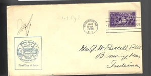 1939 Baseball Centennial Scott 855 FDC; uncertain cachet designer; oversized - Picture 1 of 2