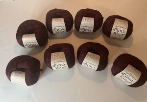 8 Knäuel Paket Pima Rino Plymouth Garn 70% Pima Baumwolle 30% Merinowolle burgund - Bild 1 von 8