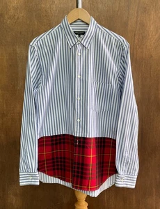 Comme des Garcons Homme Plus Stripped Shirt Two Fabric Made in Japan 2020 - Picture 1 of 12