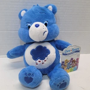 Care Bear 8 Zoll blauer mürrischer Bär Plüsch Regenwolke Herzen Stofftier 2014 Neu mit Etikett - Bild 1 von 11