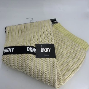 DKNY Citron Milo Strickdecke Decke Strickdecke Neu 50x60 - Bild 1 von 4