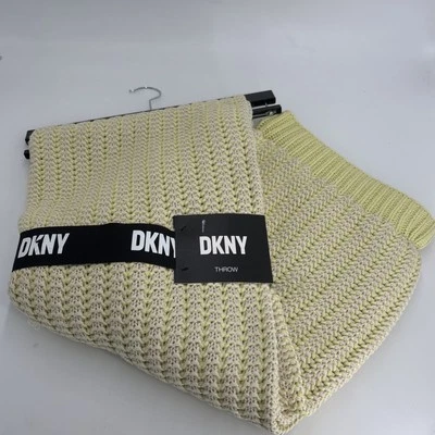 Manta tejida DKNY Citron Milo manta tejida nueva 50x60 Foto 1 de 4