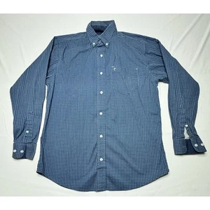 Rafter C Pro Flex 45 Performance Mens LS Blue Geo Print Button Up Shirt - Size M - Picture 1 of 6
