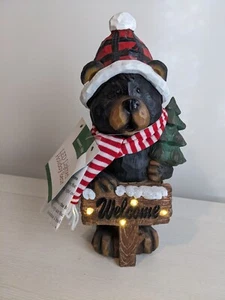 Holiday bear statue LED Welcome - Picture 1 of 5