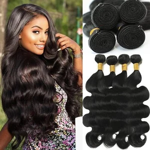 Echthaar Bündel Körperwelle 1/3/4 Bündel Brazilian Remy Virgin Hair Extensions - Bild 1 von 20