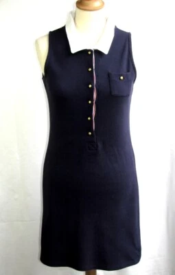 Petit Bateau - Vestido Mujer Algodón Azul Marino Talla M=36/38 - Muy Buen Estado Foto 1 de 4