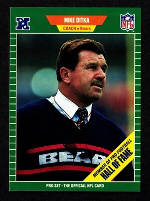 1989 PRO SET #53 MIKE DITKA HOF - CHICAGO BEARS - *02 - Image 1 of 2