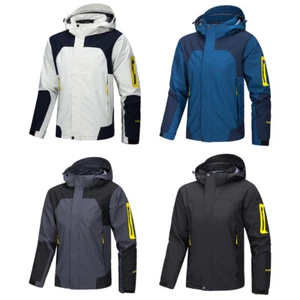 Fashion Hoodie Waterproof Men Windbreaker Jacket Lightweight Outwear Coat Hooded - Picture 1 of 22