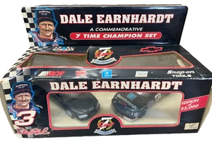 Brookfield Dale Earnhardt 7 time champion Nascar Race Car Set Collectors Guild - Picture 1 of 13