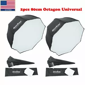 US 2x Godox Octagon Softbox 80cm/31" Inch Umbrella f Flash Speedlight Universal - Picture 1 of 12